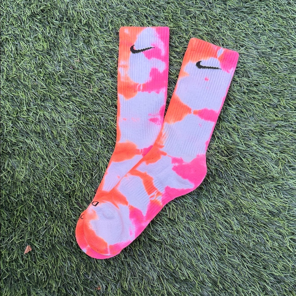 Nike Vibrant Pink and Orange Socks